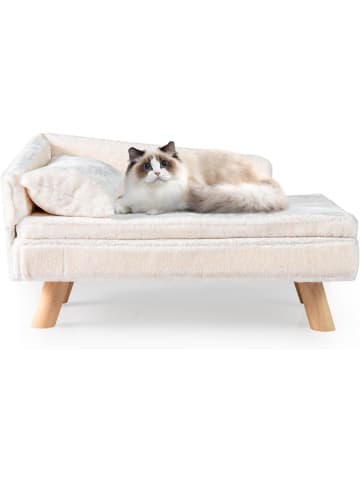 COSTWAY Katzensofa 71 x 43 x 40 cm in Weiß