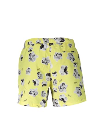 Karl Lagerfeld Gelbe Polyester-Badeshorts