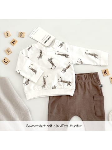 Jacky 2-tlg. Set Sweatshirt & Hose - Giraffe Allover in braun,weiss
