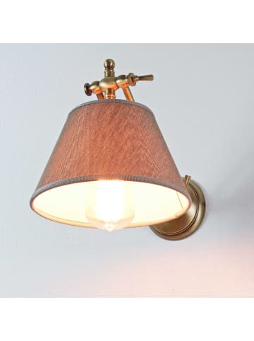 Licht-Erlebnisse Wandlampe (B)20 x (H)15 cm in Bronze hell glänzend Beige