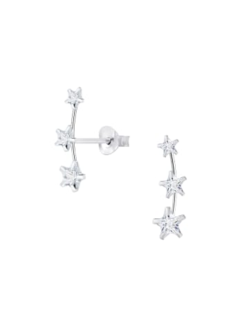 Alexander York Ohrstecker TRIPLE STAR mit Zirkonia in 925 Sterling Silber, 2-tlg.