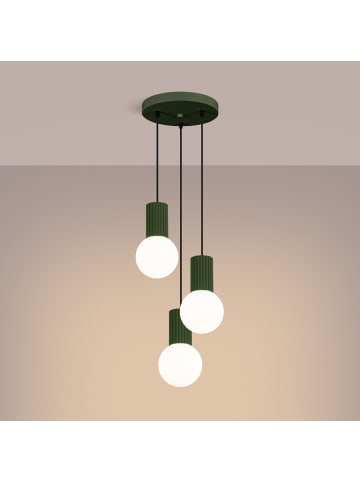 Nice Lamps Pendelleuchte ORBITAL 3 olive H 125 cm