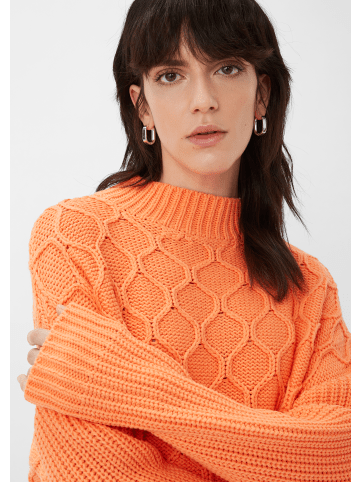 comma CI Strickpullover langarm in Orange