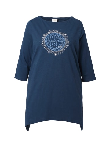 Ulla Popken Longshirt in navy blau