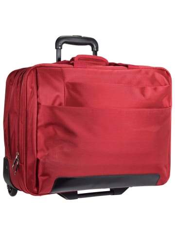 Dermata 2 Rollen Businesstrolley 37 cm Laptopfach schwarz
