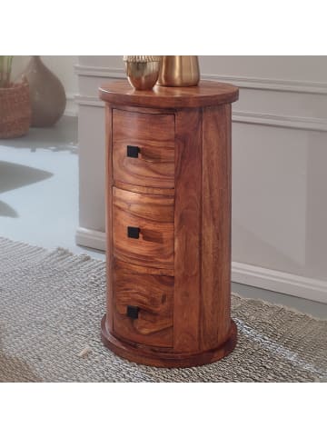 FineBuy Sideboard in Braun / Sheesham / 35x35x65