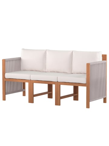 home24 Diningsofa Bayton 3-teilig in Beige / Braun