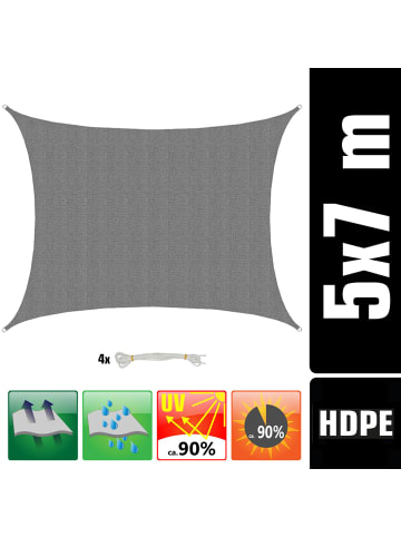 AMANKA Sonnensegel Mojave Tree 500 x 700cm in grau