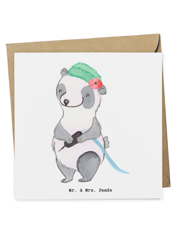 Mr. & Mrs. Panda Deluxe Karte Tätowiererin Herz ohne Spruch in Weiß