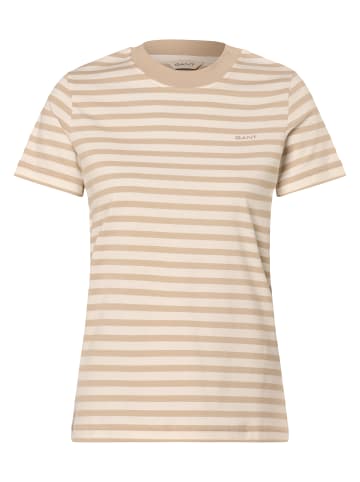 Gant T-Shirt in beige weiß