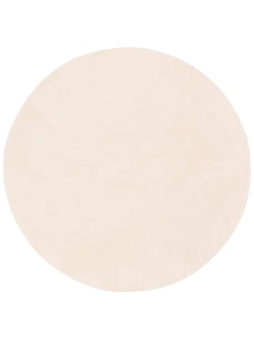 Pergamon Luxus Super Soft Fellteppich Pearl Rund in Beige