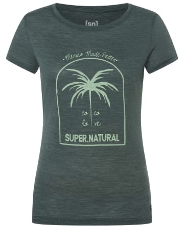 super.natural Merino T-Shirt in graugrün