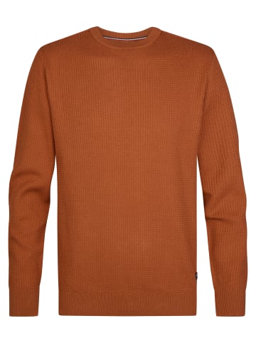 Petrol Industries Rundhals-Strickpullover aus Baumwollmix steelbend in Orange