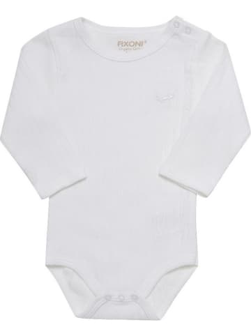 Fixoni Kinder Langarmbody in Weiß
