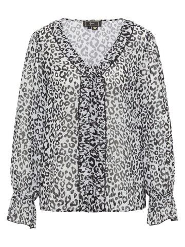 faina Damen Bluse in Weiss Schwarz