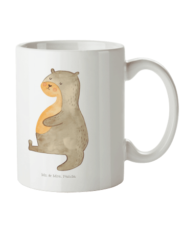 Mr. & Mrs. Panda Plastikbecher Otter Bauch ohne Spruch in Weiß