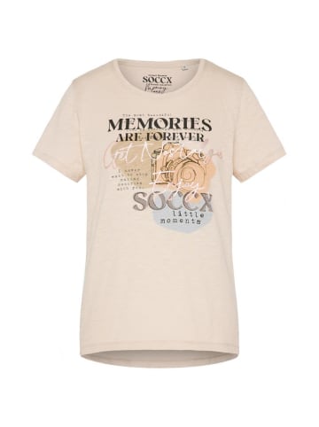 soccx T-Shirt 'Memory Lane' in beige