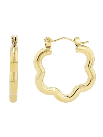 Adeliás Damen Ohrringe – Creole aus Edelstahl in gold