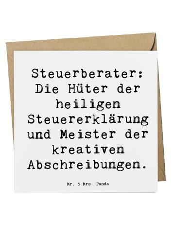 Mr. & Mrs. Panda Faltkarte Spruch Steuerberater Helden mit Spruch in Weiß