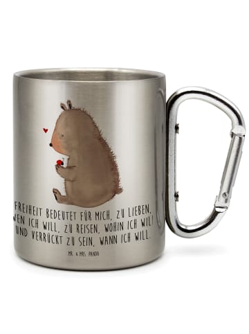 Mr. & Mrs. Panda Tasse Bär Marienkäfer mit Spruch in Silber