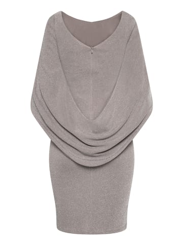 Vera Mont Cocktailkleid im Glitzer-Look in Taupe/Silver