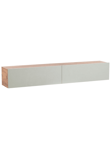 Beliani TV-Möbel GLADSTONE in Grün/Braun - (W) 180 x (H) 30 x (L) 32 cm