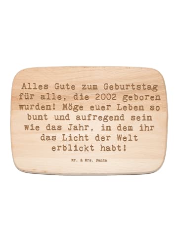 Mr. & Mrs. Panda Frühstücksbrett Spruch 2002 Geburtstag mit Spruch in Transparent