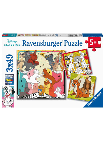 Ravensburger Ravensburger Kinderpuzzle 05155 - Tierisch gut drauf - 3x49 Teile Disney...