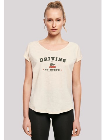 F4NT4STIC Long Cut T-Shirt Driving Home Weihnachten in Whitesand
