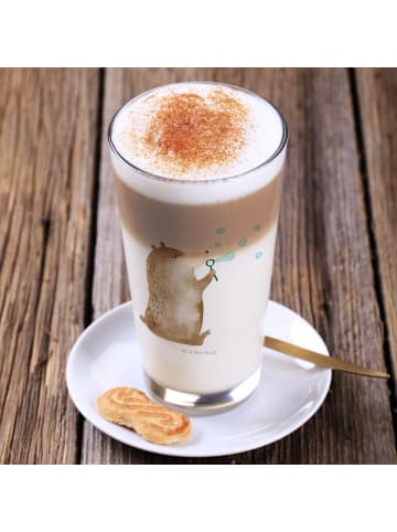 Mr. & Mrs. Panda Blümchentailglas Bär Seifenblasen ohne Spruch in Transparent