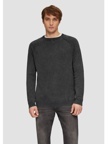 QS Strickpullover langarm in Schwarz