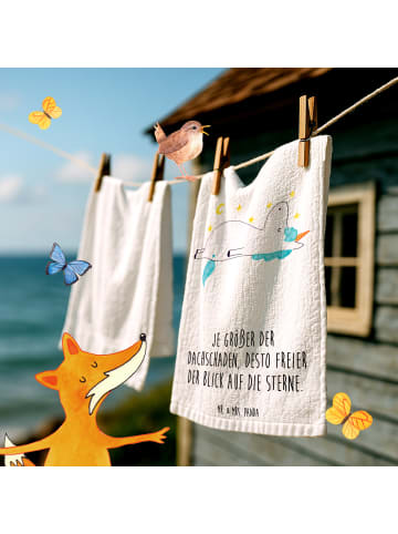 Mr. & Mrs. Panda Handtuch Einhorn Sternenhimmel mit Spruch in Weiß