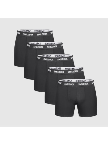 SMILODOX Boxershorts 5er Pack in Schwarz