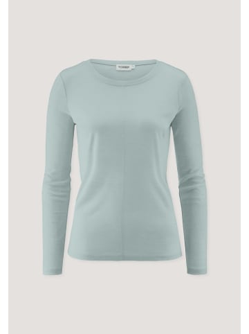 Hessnatur Hessnatur Longsleeve Slim aus Bio-Schurwolle und TENCEL™ Lyocell in polargrün
