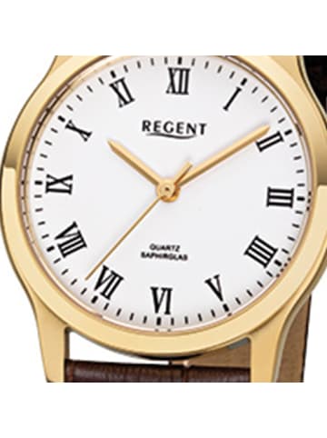 Regent Armbanduhr Regent Lederarmband braun klein (ca. 30mm)