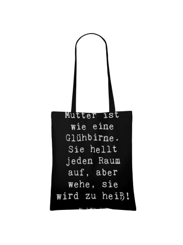 Mr. & Mrs. Panda Tragetasche Mutter Glühbirne mit Spruch in Schwarz