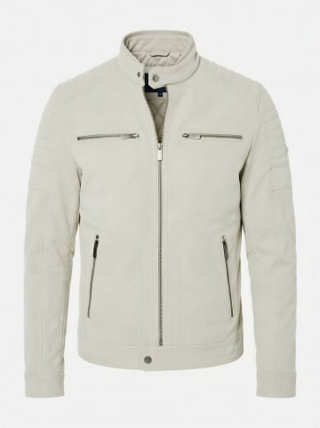 KOROSHI Kunstlederjacke in grau