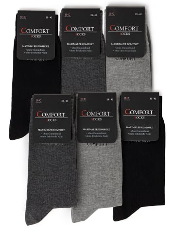 Occulto 6er Pack Komfort Socken in GrauMix