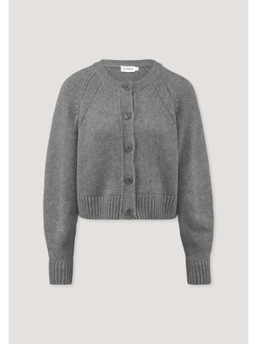 Hessnatur Strick Jacke Relaxed Cropped in grau