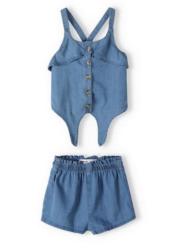 Minoti 2tlg. Outfit: Top & Shorts monaco 8 in Denim-Blau