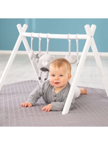 roba roba Style Spielbogen – Holz Baby Gym & Montessori Spielzeug, grau