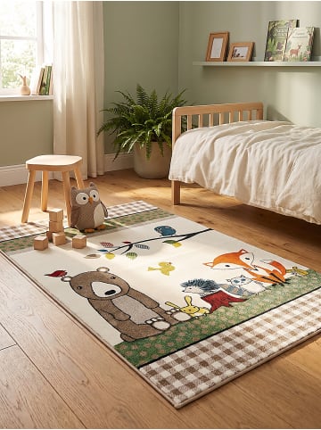 KADIMA DESIGN Teppich Kinderzimmer Kinder-Motiv Kinderzimmer pflegeleicht Spielzimmer in Creme