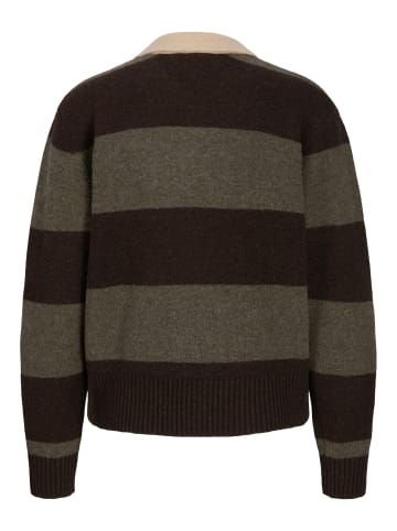 JJXX Gestricktes Polo in Seal Brown