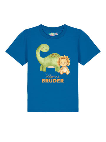 wat? Apparel T-Shirt Dinosaurier 06 Kleiner Bruder in Blau