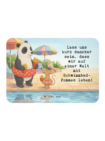Mr. & Mrs. Panda Magnet Panda Schwimmbad Pommes Design mit Spruch in Weiß