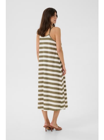 CULTURE Kleid CUbenzo A-shape in Dusky Green/White Stripe