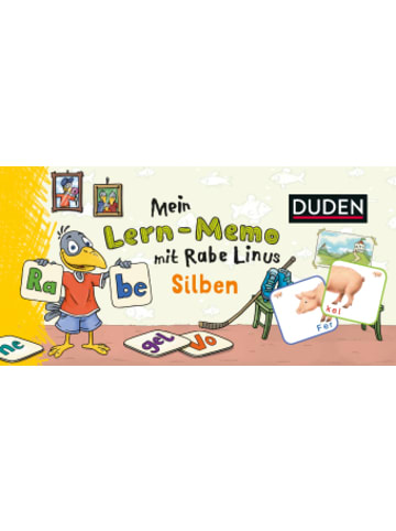 DUDEN-Verlag Spiel - Mein Lern-Memo mit Rabe Linus - Silben (Kinderspiel)