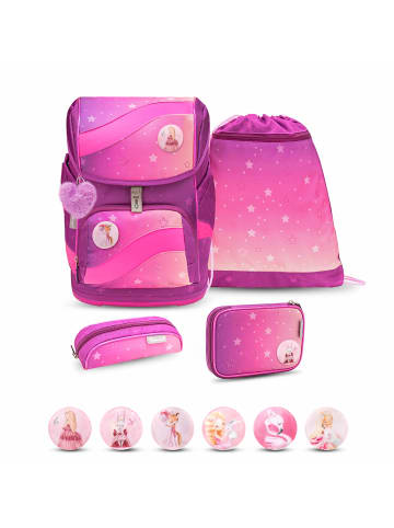 Belmil 5tlg-Set: Schulranzen Set Smarty Ombre 2 in Pink H37xL26xT18 cm