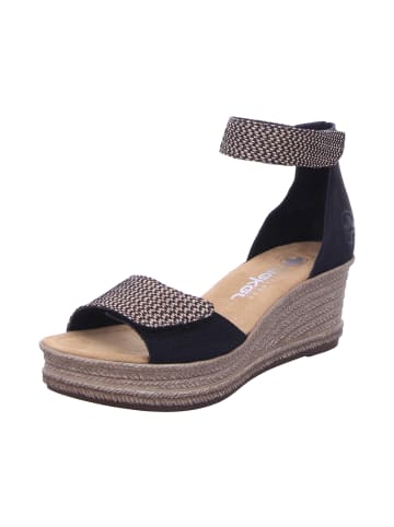 rieker Keilsandalette in schwarz