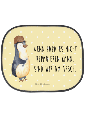 Mr. & Mrs. Panda Auto Sonnenschutz Wenn Papa es nicht reparieren... in Gelb Pastell
